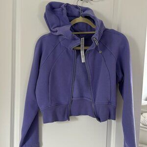 Lululemon cropped scuba hoddie size 8